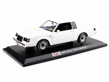 Maisto 1:18 Scale 1987 Buick Grand National White Special Collection Diecast Model Car