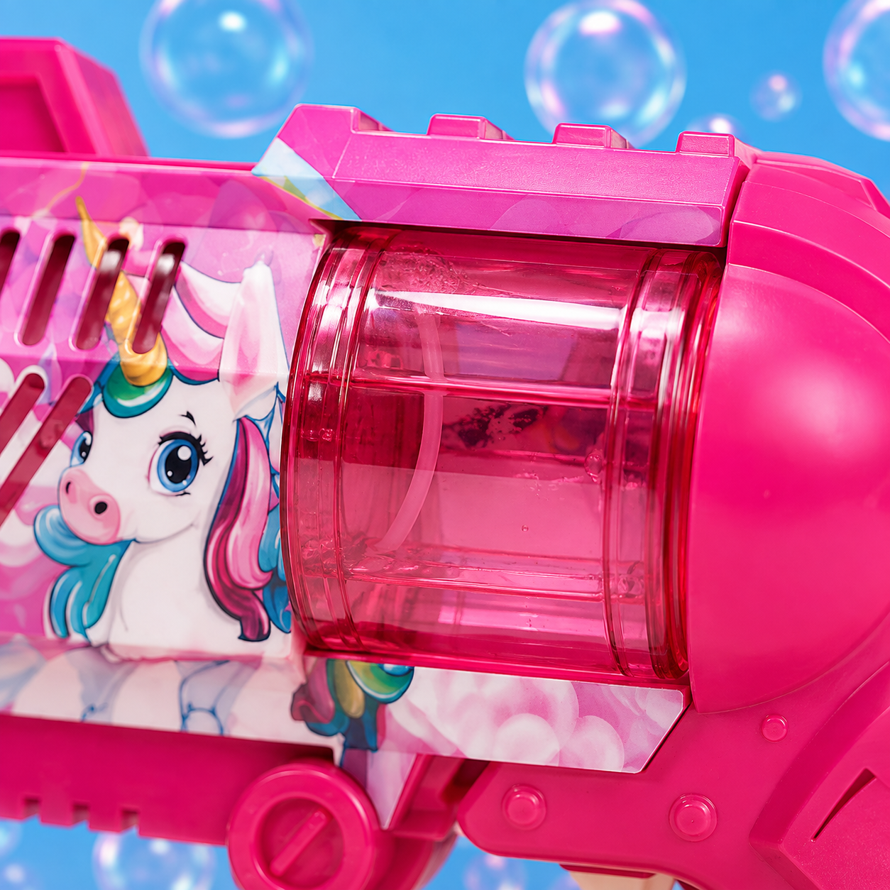 Automatic Unicorn Bubble Gun with Music & Colourful Lights for Kids 3+ Years