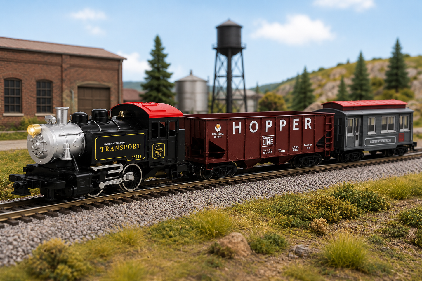 HANFIY 66600A HO 1:87 Scale 0-4-0 Tank Loco 3 Car Train Set | Collector Railway Model