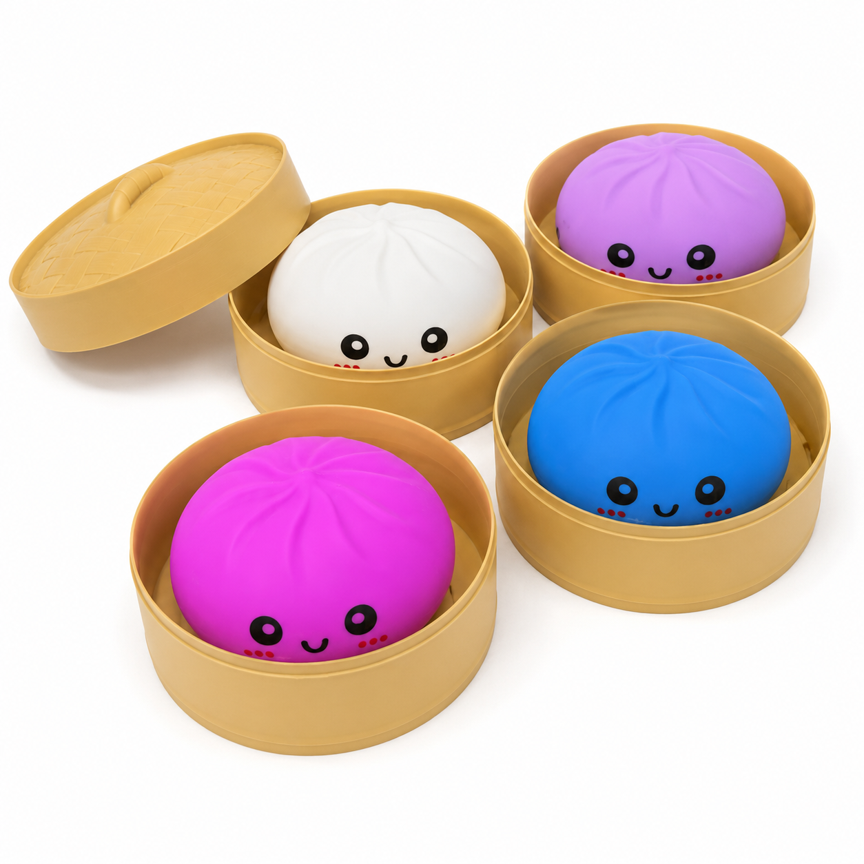 Jumbo Dumpling 15cm Squishy Fidget Toy in Bamboo-Style Mystery Box | One Random Colour Supplied, Pack of 1