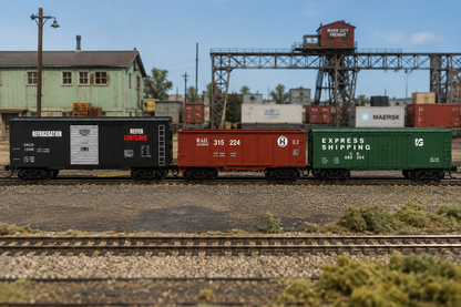 HANFIY 95015 HO 1:87 Freight Train Model 3-Car Set | Reefer, Gondola & Box Car