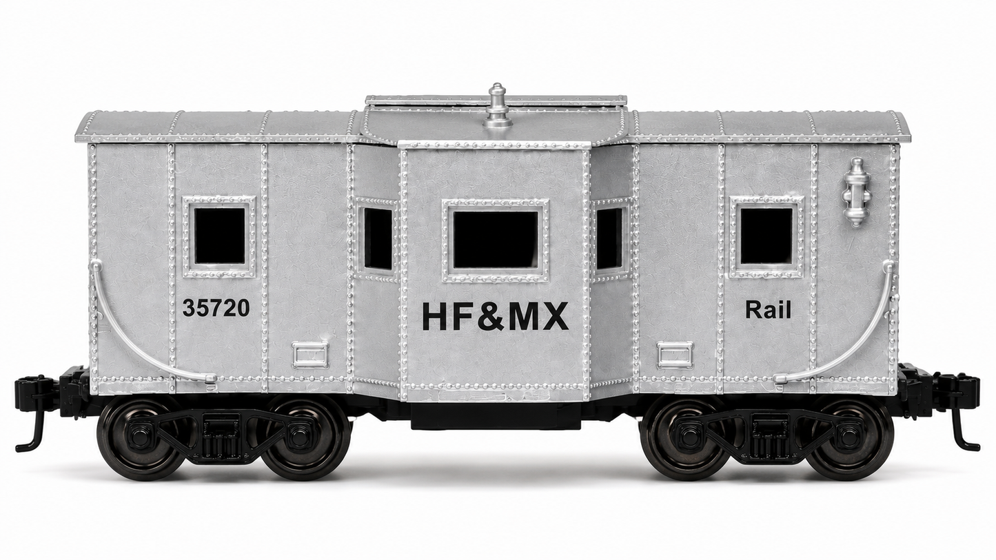 HANFIY 98570 HO 1:87 HF&MX Silver Railroad Car Model | 35720 Railway Coach