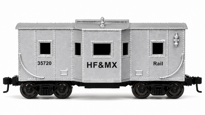 HANFIY 98570 HO 1:87 HF&MX Silver Railroad Car Model | 35720 Railway Coach