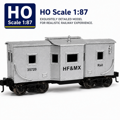 HANFIY 98570 HO 1:87 HF&MX Silver Railroad Car Model | 35720 Railway Coach