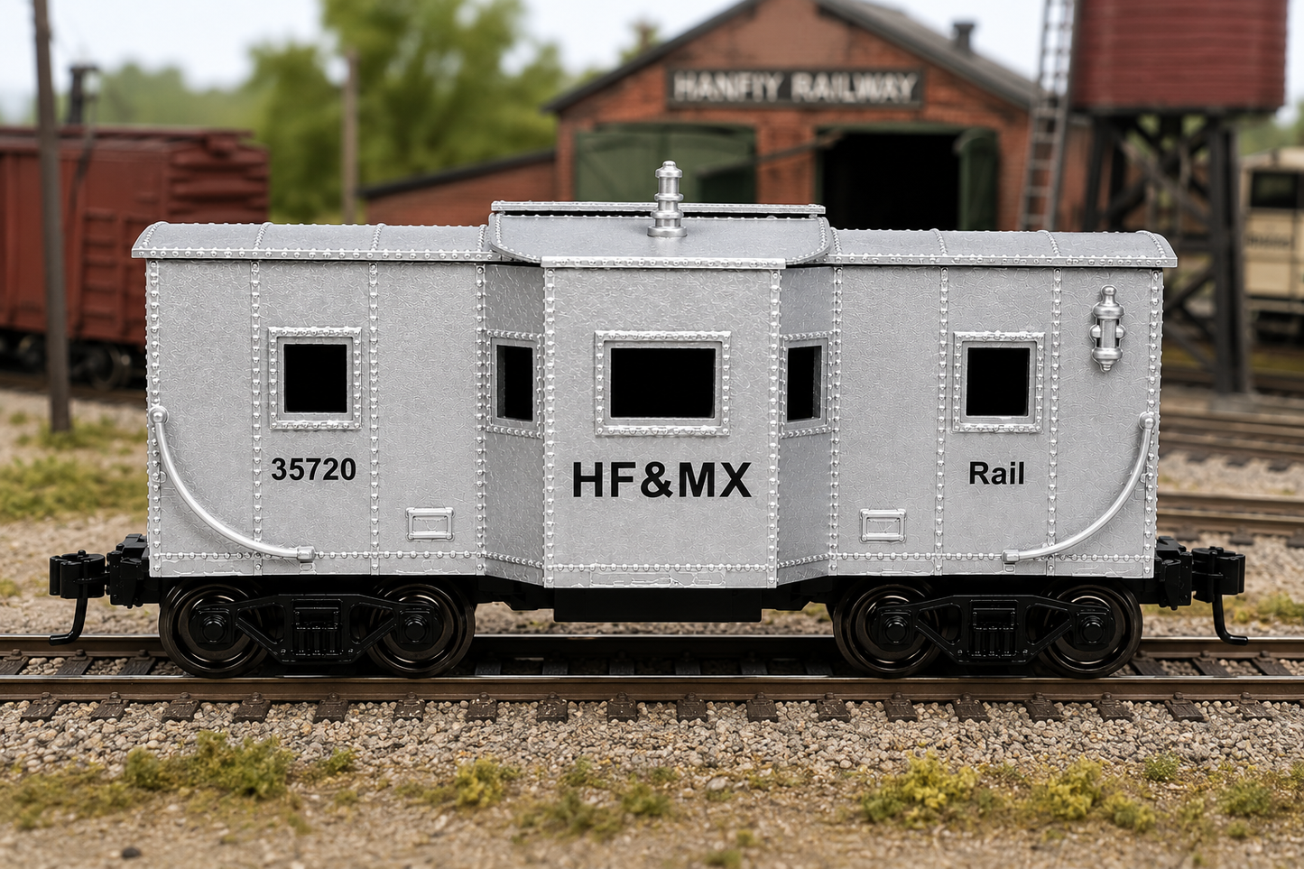 HANFIY 98570 HO 1:87 HF&MX Silver Railroad Car Model | 35720 Railway Coach