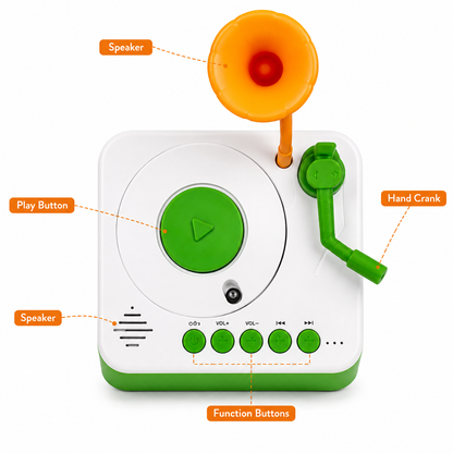 Interactive Children's Phonograph with 96 Story Cards | Educational Audio Learning Toy