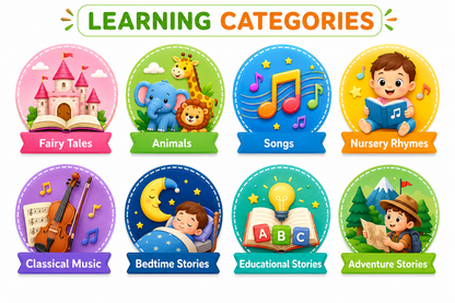 Interactive Children's Phonograph with 96 Story Cards | Educational Audio Learning Toy