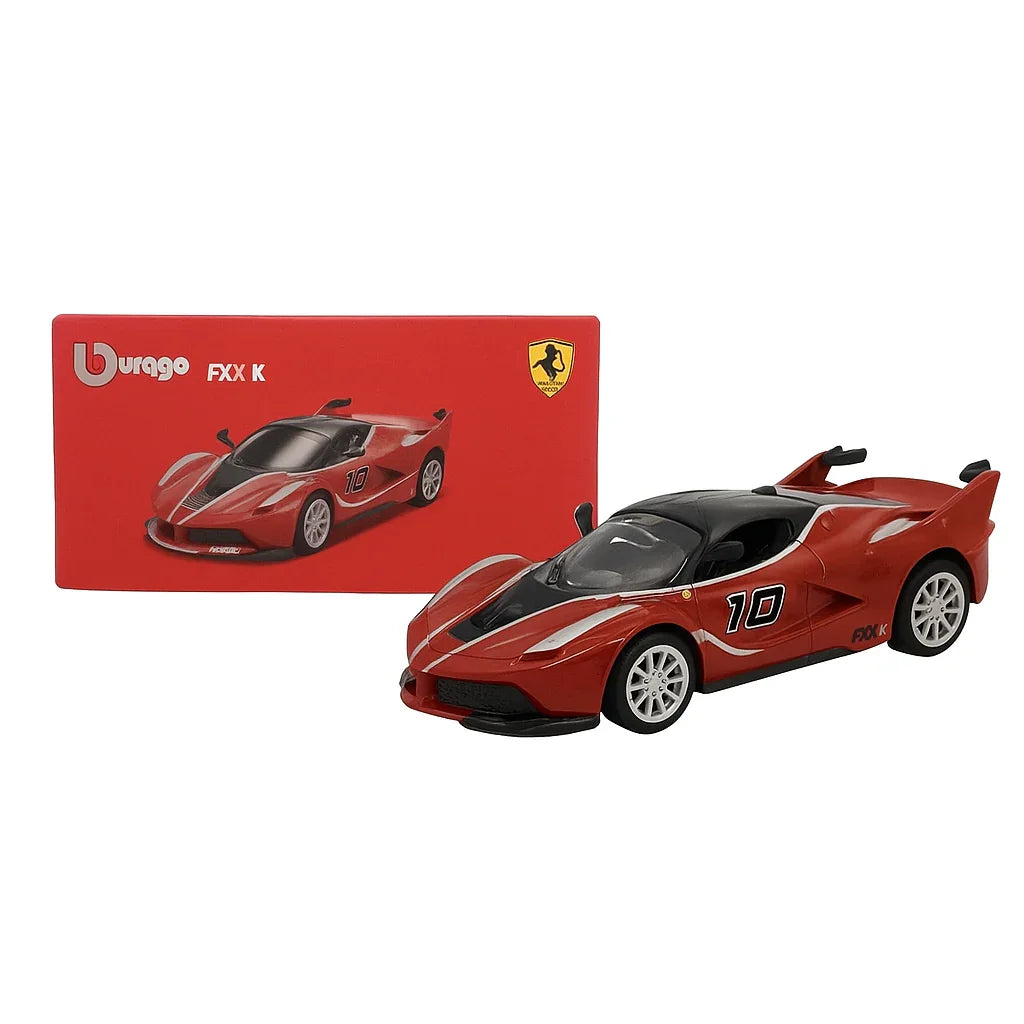 Bburago Ferrari FXX K #10 – 1:64 Scale Red Racing Die-Cast Model - Jaiman Toys