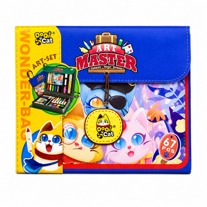 Art Master Kids Art Set | 67-Piece Drawing & Painting Kit