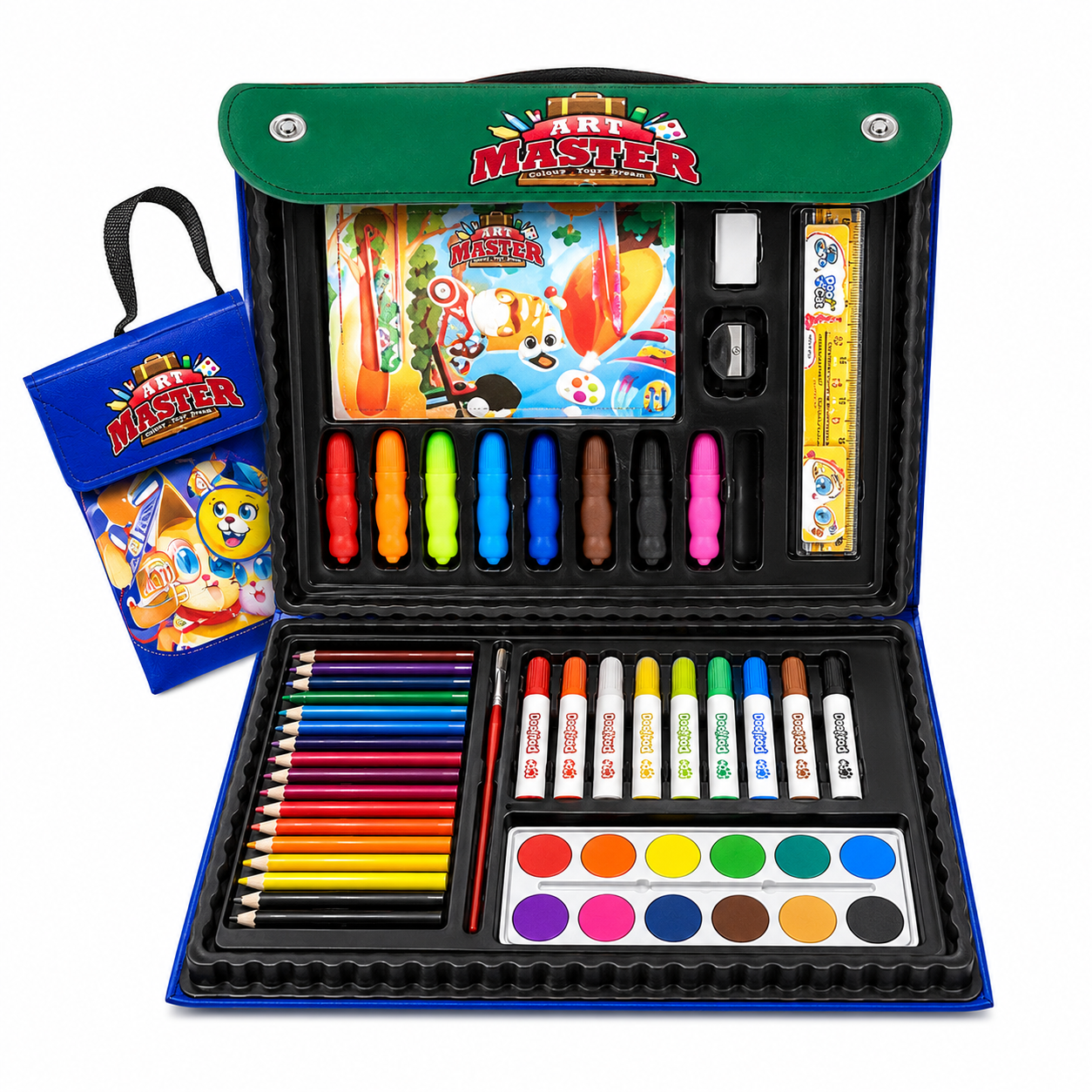 Art Master Kids Art Set | 67-Piece Drawing & Painting Kit