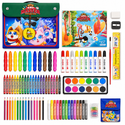 Art Master Kids Art Set | 67-Piece Drawing & Painting Kit