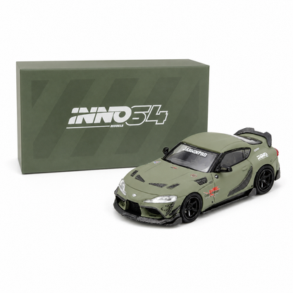 INNO64 Toyota Supra A90 DarwinPRO 1:64 Die-Cast Model – Matt Green