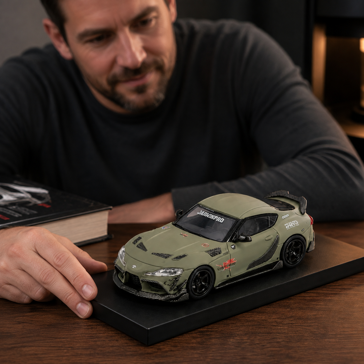 INNO64 Toyota Supra A90 DarwinPRO 1:64 Die-Cast Model – Matt Green