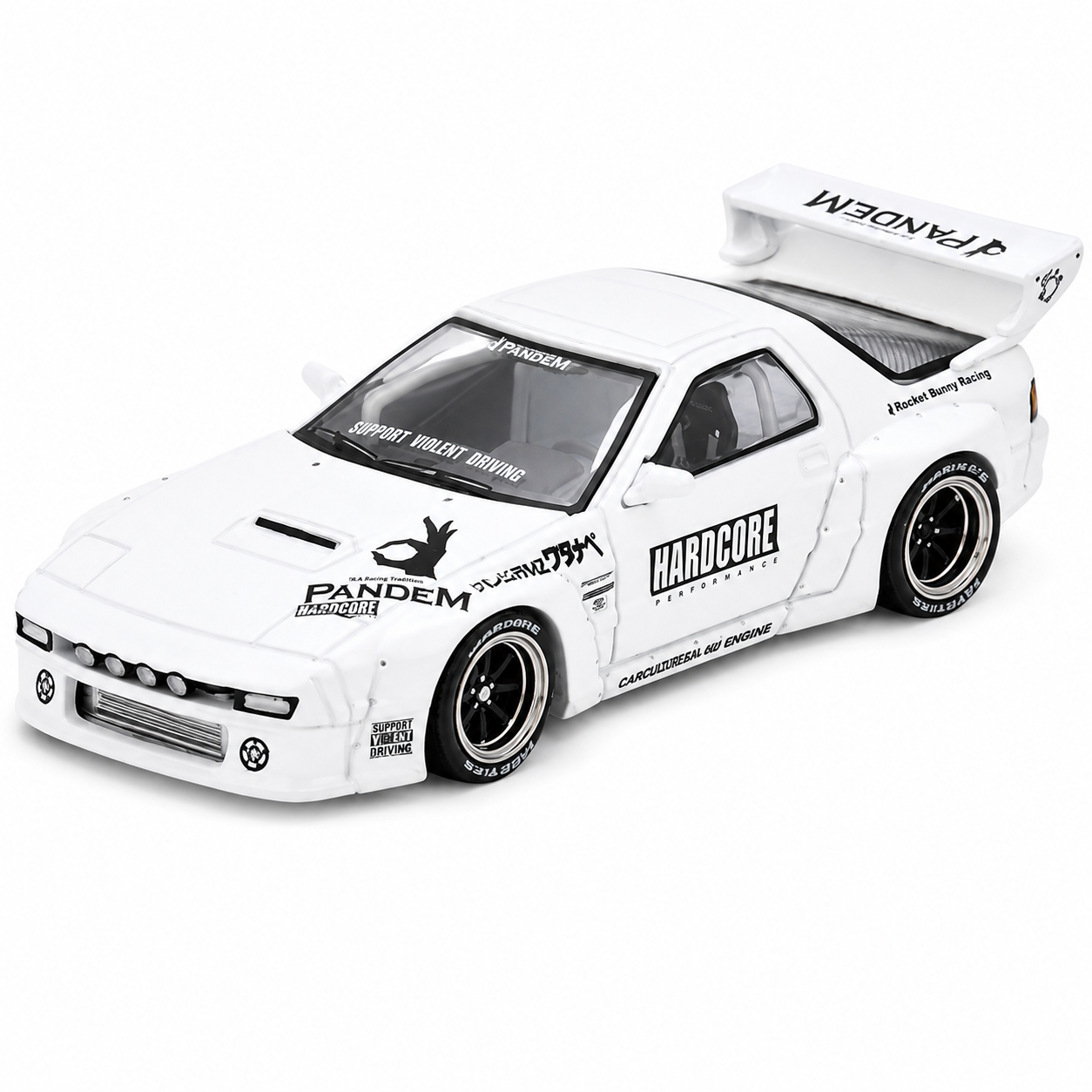 INNO64 Mazda RX-7 FC3S Pandem Aero 1:64 Die-Cast Car – White