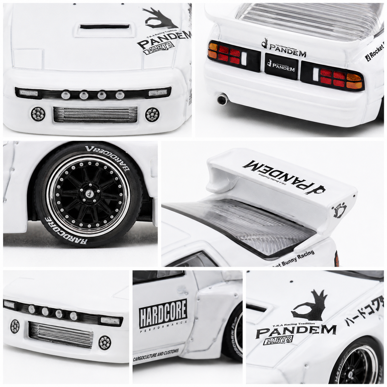 INNO64 Mazda RX-7 FC3S Pandem Aero 1:64 Die-Cast Car – White