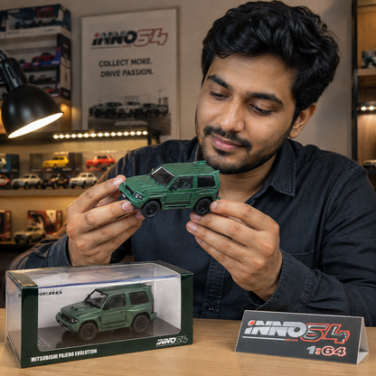 INNO64 Mitsubishi Pajero Evolution Green Die-Cast Model SUV