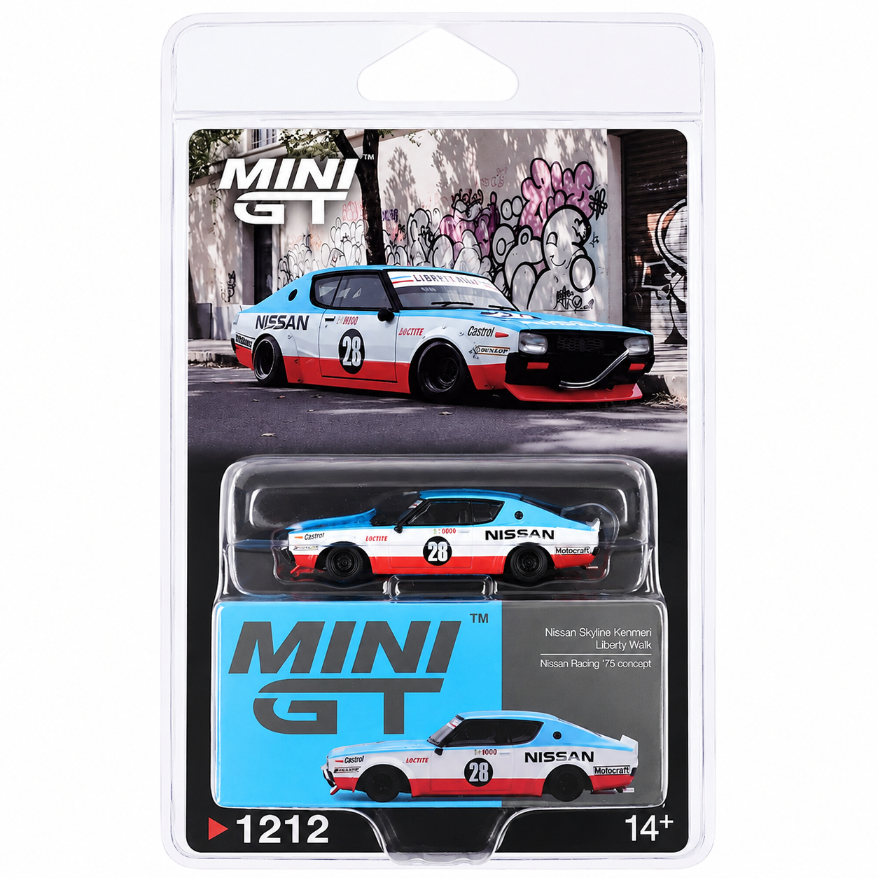 MINI GT 1:64 (Blister Pack) Nissan Skyline Kenmeri Liberty Walk MINI GT 1:64 (Blister Pack) Nissan Skyline Kenmeri Liberty Walk