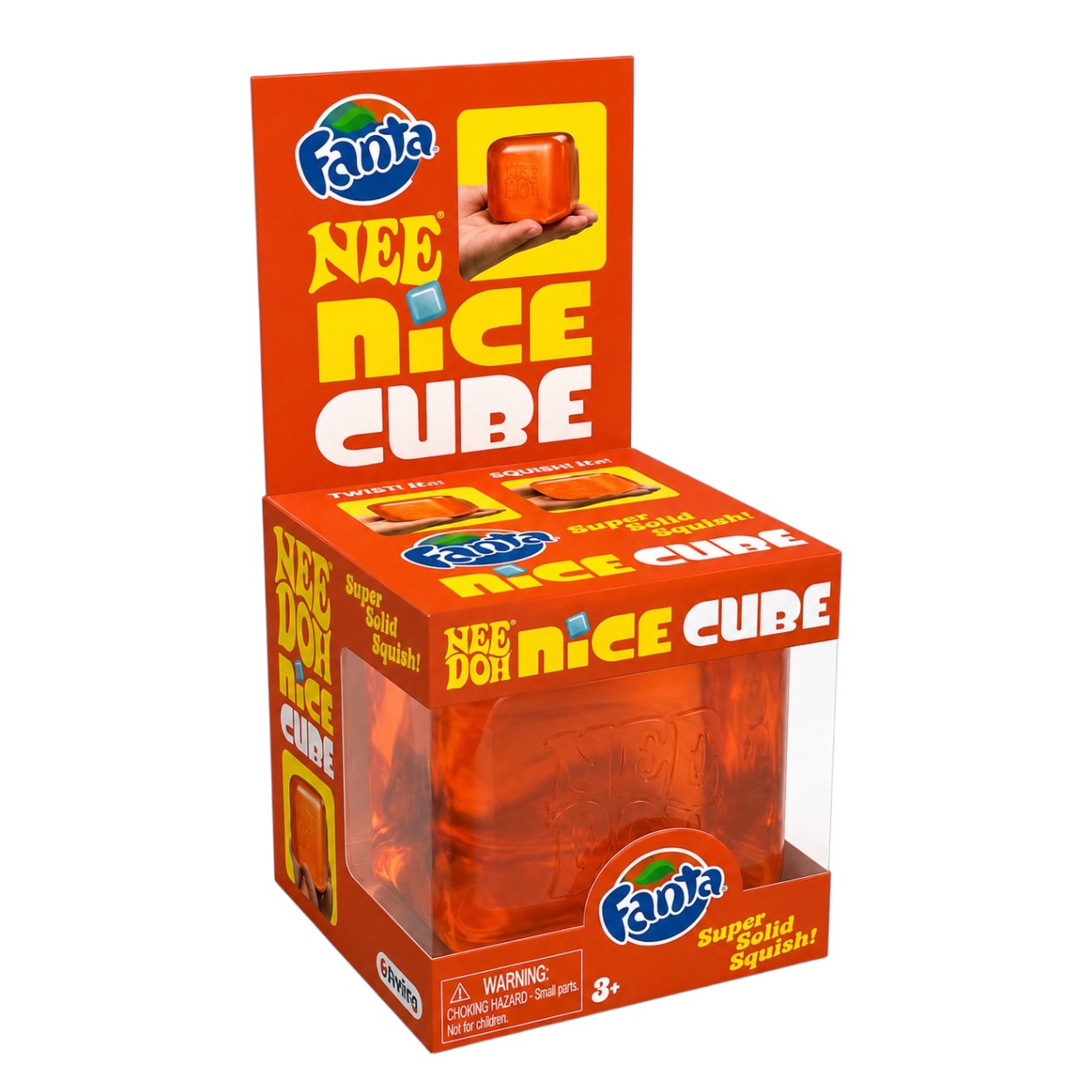 Fanta Nee Doh Nice Cube Squishy Toy | Super Solid Stress Relief Sensory Squish | Stupid Squish | 3+ Years