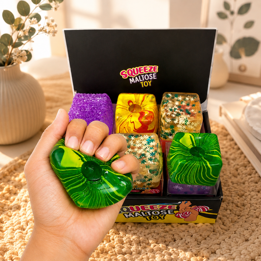 Squeeze Maltose Ball Stretch Me Squishy Toy | Soft Sensory Stress Relief Squeeze Ball | Stretchable Fidget Toy | Assorted Design | Cute Collectible Surprise Design | Random 1 Piece