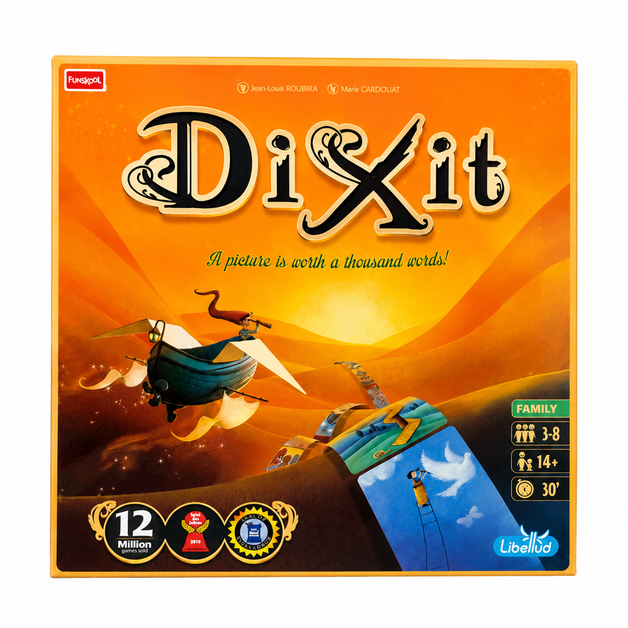Funskool Dixit Family Board Game | Award-Winning Storytelling Card Game for Kids & Adults | 3-8 Players | Creative Imagination Game | Ages 14+