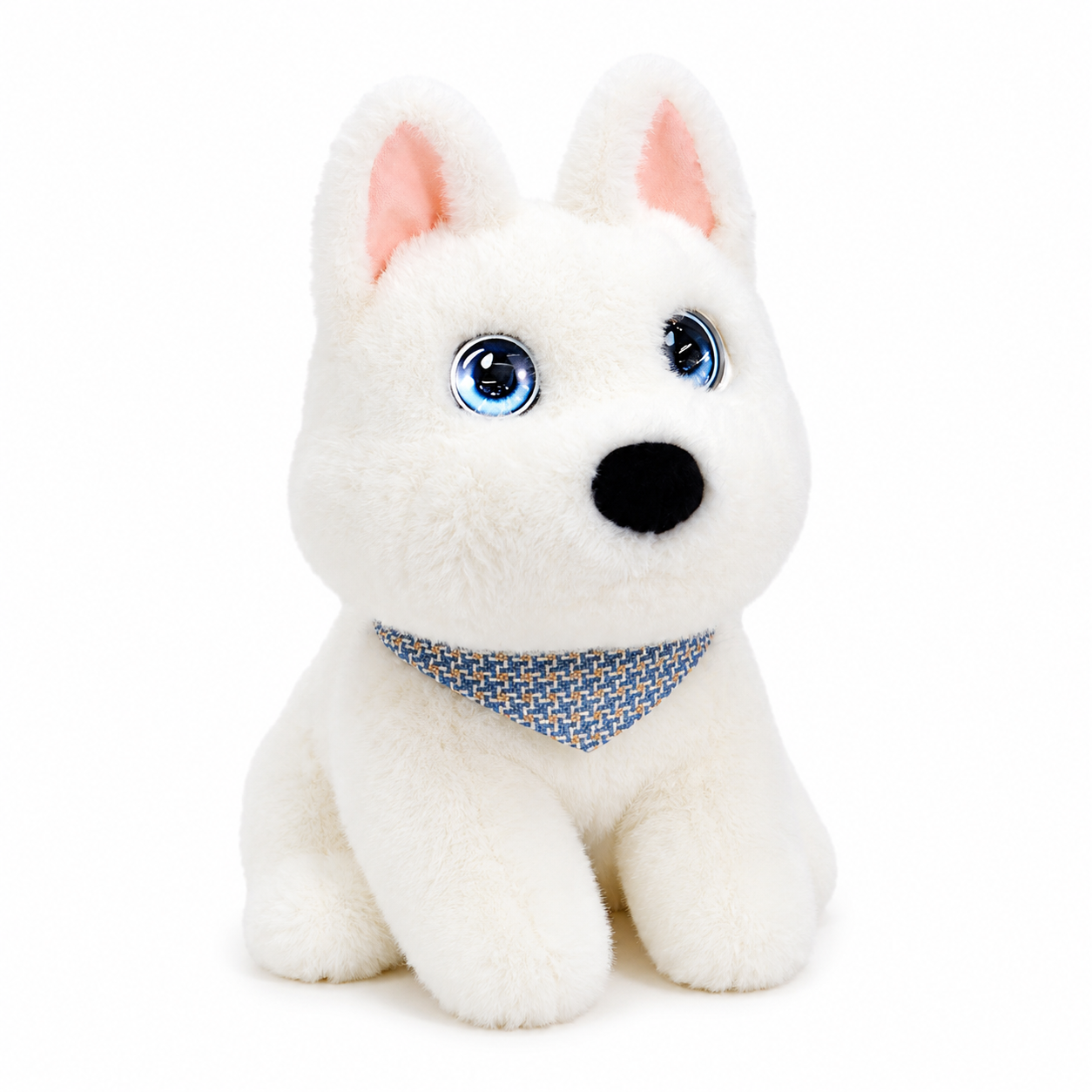 Breatoi! AI Smart Interactive Plush Dog Toy with Voice Interaction, Soft Stuffed Puppy Companion, Talking & Sound Responsive Plush Animal for Kids | Gift for Boys & Girls 3+ Years - White