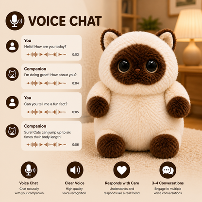Breatoi! Smart AI Companion Robot Pet | Voice Chat, Emotional Interaction, App-Controlled Desktop AI Robot | Wi-Fi & Bluetooth Interactive Smart Companion for Kids & Adults - AI Meow Star