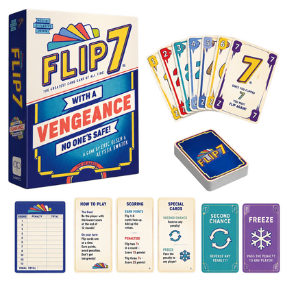 Flip 7: With a Vengeance Card Game | Fast-Paced Family Strategy Card Game | 3+ Players | Ages 8+ | 20-Minute Party Game