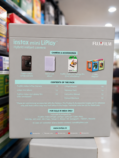 Fujifilm Instax Mini LiPlay Elite Box | Hybrid Instant Camera + Mini Album + 10 Shot Film + 5 Fridge Magnets