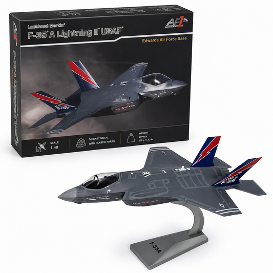 Premium 1:72 Scale Lockheed Martin F-35A Lightning II USAF Metal Diecast Body Aircraft Model with Display Stand | Modern Military Fighter Jet Collectible
