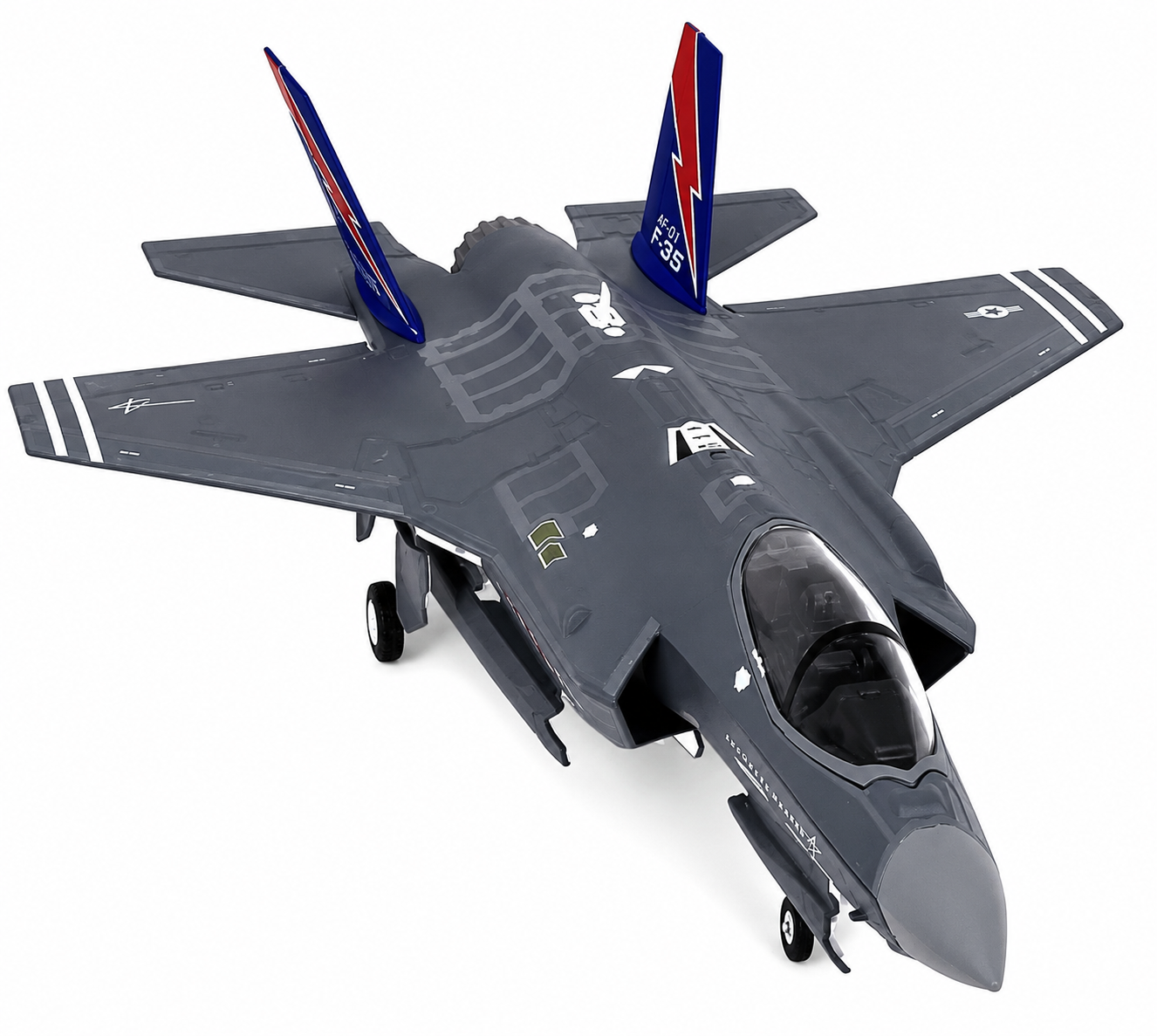 Premium 1:72 Scale Lockheed Martin F-35A Lightning II USAF Metal Diecast Body Aircraft Model with Display Stand | Modern Military Fighter Jet Collectible