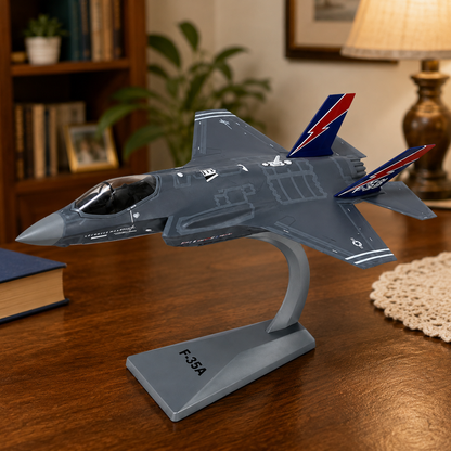 Premium 1:72 Scale Lockheed Martin F-35A Lightning II USAF Metal Diecast Body Aircraft Model with Display Stand | Modern Military Fighter Jet Collectible