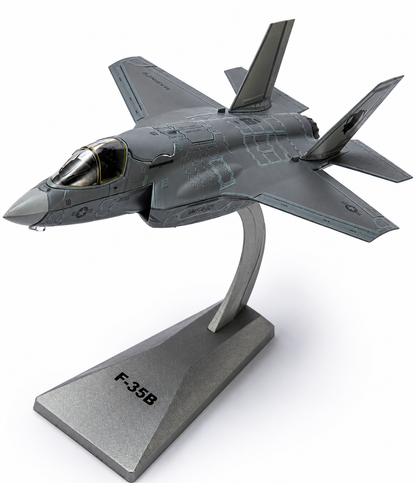 Premium 1:72 Scale Lockheed Martin F-35B Lightning II Metal Diecast Body Aircraft Model with Display Stand | Modern Military Fighter Jet Collectible
