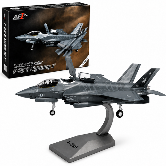 Premium 1:72 Scale Lockheed Martin F-35B Lightning II Metal Diecast Body Aircraft Model with Display Stand | Modern Military Fighter Jet Collectible
