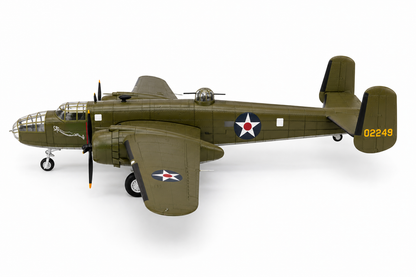 Premium 1:72 Scale North American B-25B Mitchell Metal Diecast Body Aircraft Model with Display Stand | Military Bomber Collectible