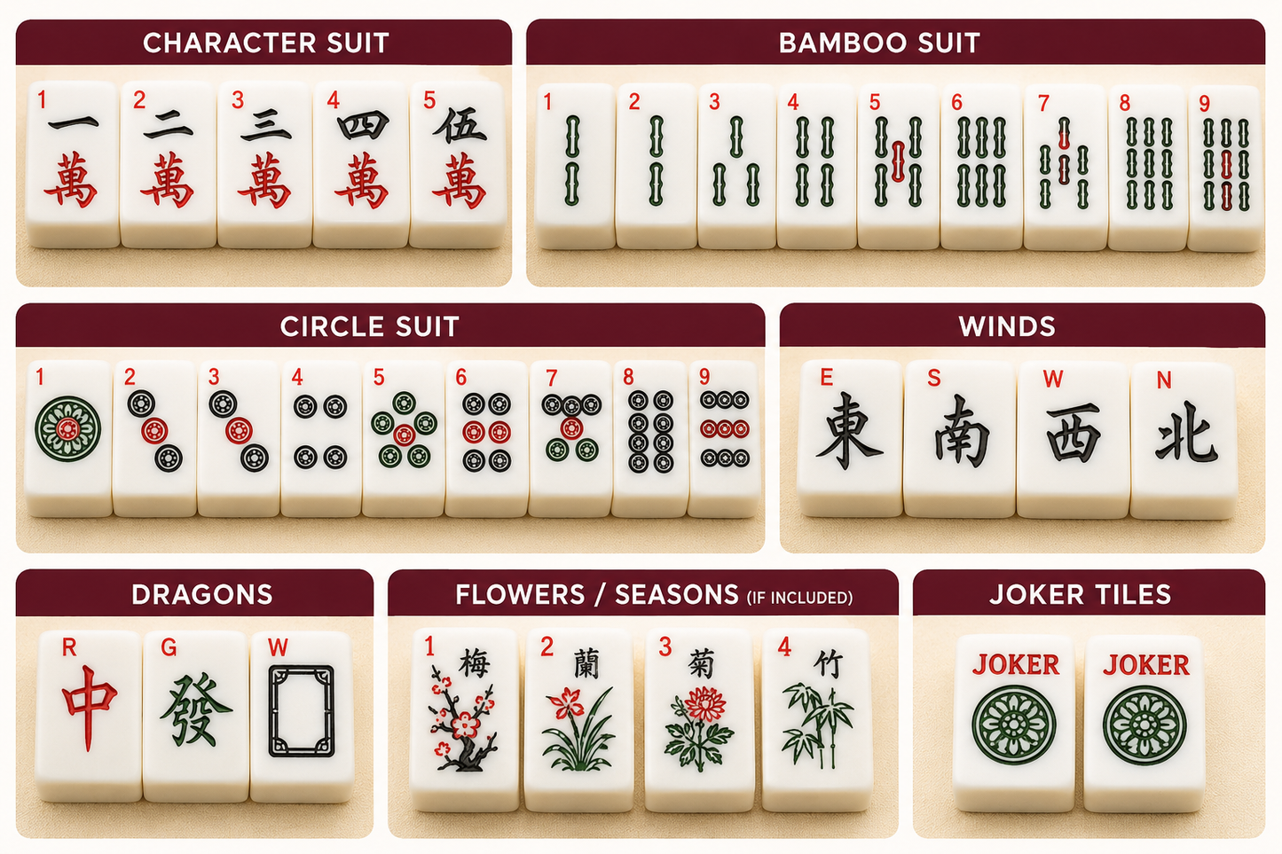 Breatoi American Mahjong Set with Carry Case & Playing Mat | 166 Premium Tiles, 4 Tile Racks, Chips, Dice & Wind Indicator | Complete American Mahjong Game Set