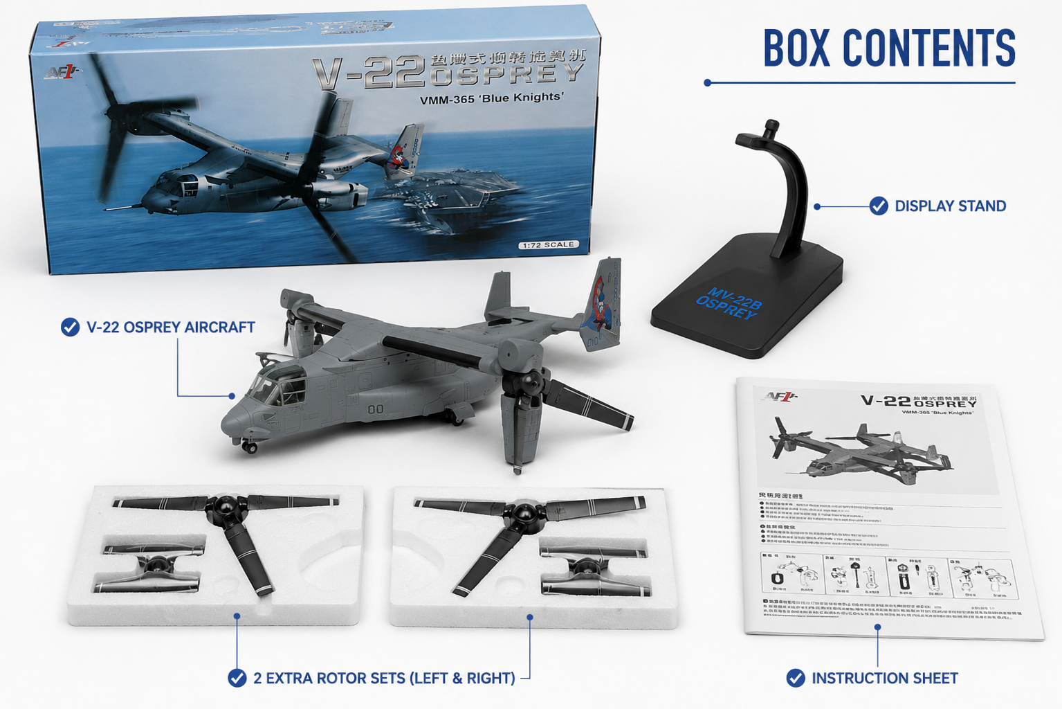 Premium 1:72 Scale V-22B Osprey VMM-365 