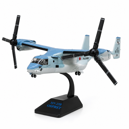 Premium 1:72 Scale V-22 Osprey JGSDF Tiltrotor Aircraft Model with Display Stand | Detailed Military Aircraft Collectible for Home & Office Decor