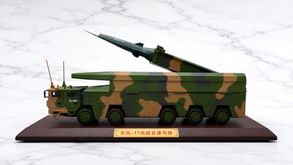 Premium 1:40 Scale DF-17 Hypersonic Missile Launcher Military Vehicle Model with Display Base & Collector Box | Static Display Collectible
