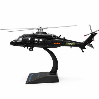 Premium 1:72 Scale Z-20 Military Helicopter Diecast Model with Display Stand & Collector Box | Alloy Military Aircraft Collectible