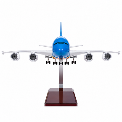 Premium 1:160 Scale Airbus A380 Dubai Expo Aircraft Model with Lights & Landing Gear | 46cm Metal Diecast & Resin Display Airplane with Stand | Aviation Collectible Gift