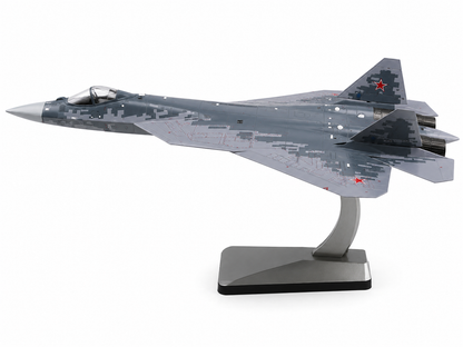 Premium 1:72 Scale Sukhoi SU-57 Felon Diecast Metal Fighter Aircraft Model with Display Stand | Military Jet Collectible for Home, Office & Aviation Display