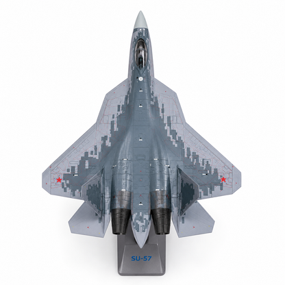 Premium 1:72 Scale Sukhoi SU-57 Felon Diecast Metal Fighter Aircraft Model with Display Stand | Military Jet Collectible for Home, Office & Aviation Display