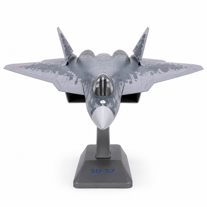 Premium 1:72 Scale Sukhoi SU-57 Felon Diecast Metal Fighter Aircraft Model with Display Stand | Military Jet Collectible for Home, Office & Aviation Display