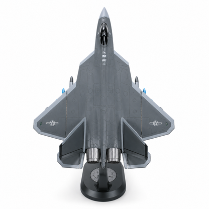 Premium 1:32 Scale J-35 Stealth Fighter Aircraft Diecast Metal Model with Display Stand | Military Fighter Jet Collectible for Home & Office Decor