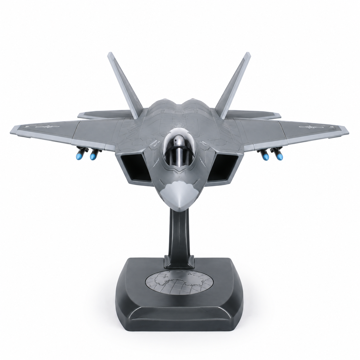 Premium 1:32 Scale J-35 Stealth Fighter Aircraft Diecast Metal Model with Display Stand | Military Fighter Jet Collectible for Home & Office Decor