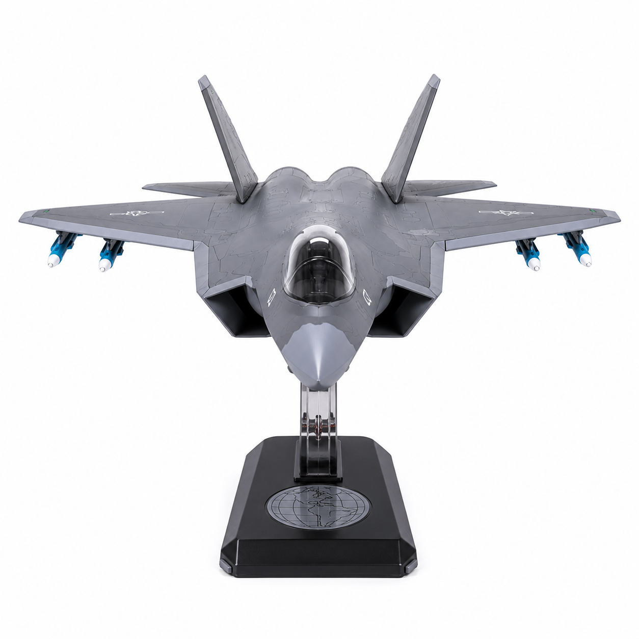 Premium 1:60 Scale J-35A Fighter Aircraft Diecast Metal Model with Display Stand | Military Jet Collectible for Home & Office Decor