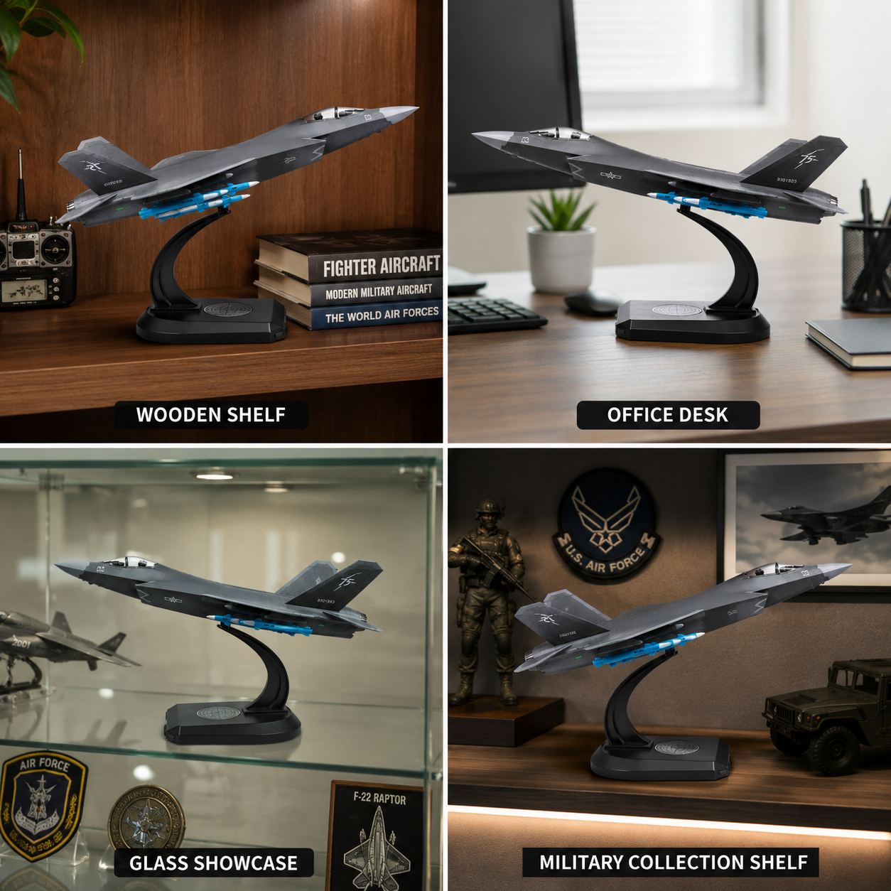 Premium 1:60 Scale J-35A Fighter Aircraft Diecast Metal Model with Display Stand | Military Jet Collectible for Home & Office Decor