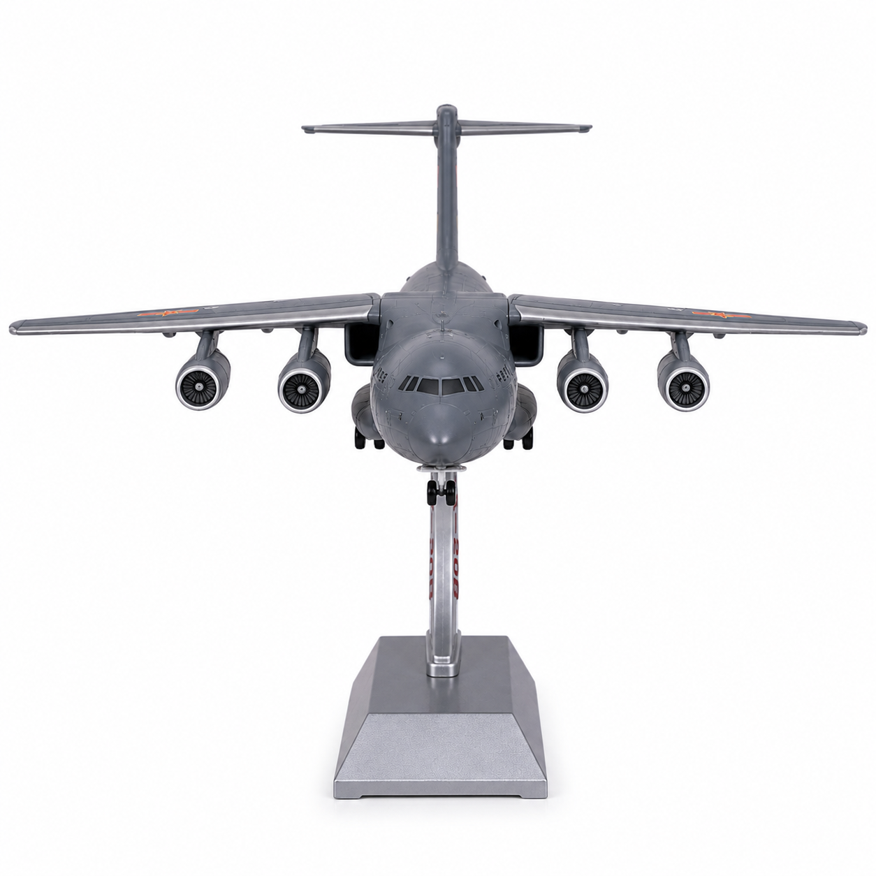 Premium 1:130 Scale Y-20B Strategic Transport Aircraft Model with Display Stand | Metal Diecast Military Cargo Plane Collectible for Home & Office Display