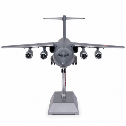 Premium 1:130 Scale Y-20B Strategic Transport Aircraft Model with Display Stand | Metal Diecast Military Cargo Plane Collectible for Home & Office Display