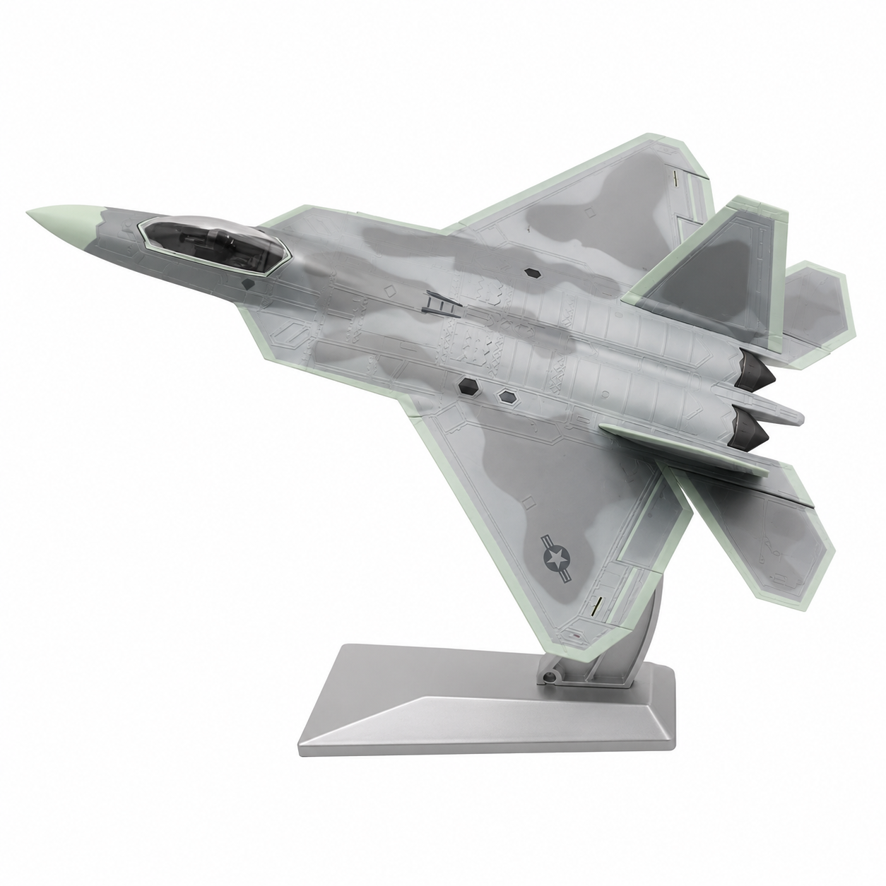 Premium 1:72 Scale Lockheed Martin F-22 Raptor Diecast Metal Aircraft Model with Display Stand | Military Fighter Jet Collectible for Home, Office & Aviation Display